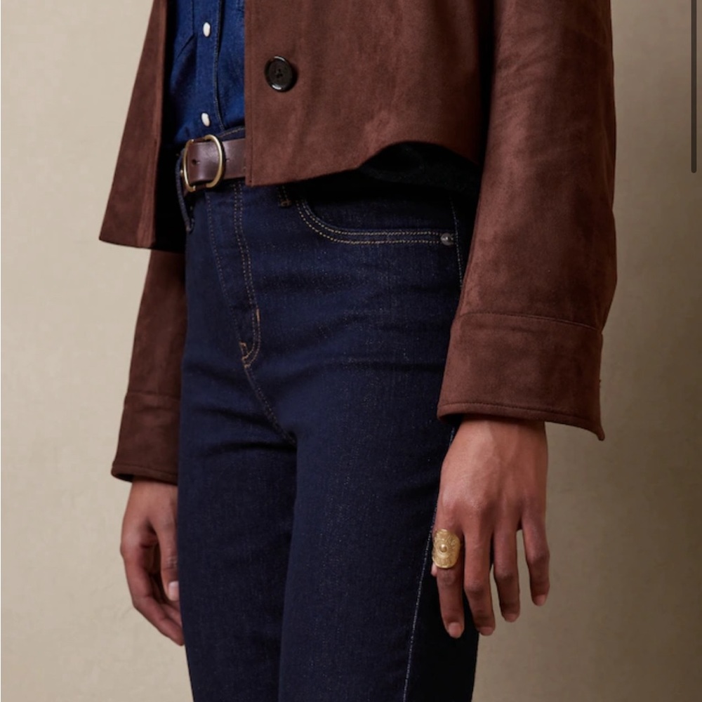 Banana Republic Factory High Rise Slim Jean Banana Republic Jeans Dark Rinse - Picture 4 of 10